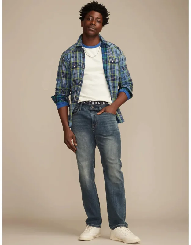 Lucky Brand 410 Athletic Straight Jean With Coolmax Stretch