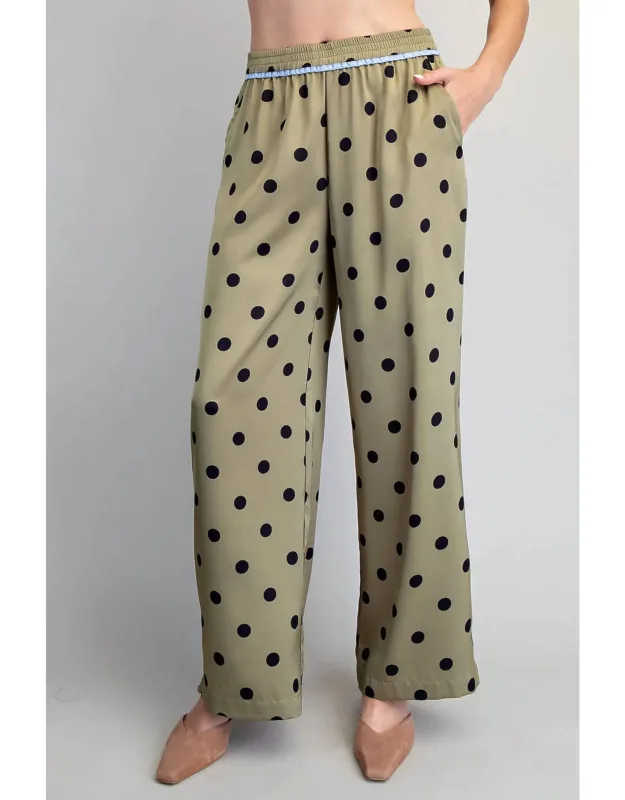 Polka Dot Wide Leg Pants