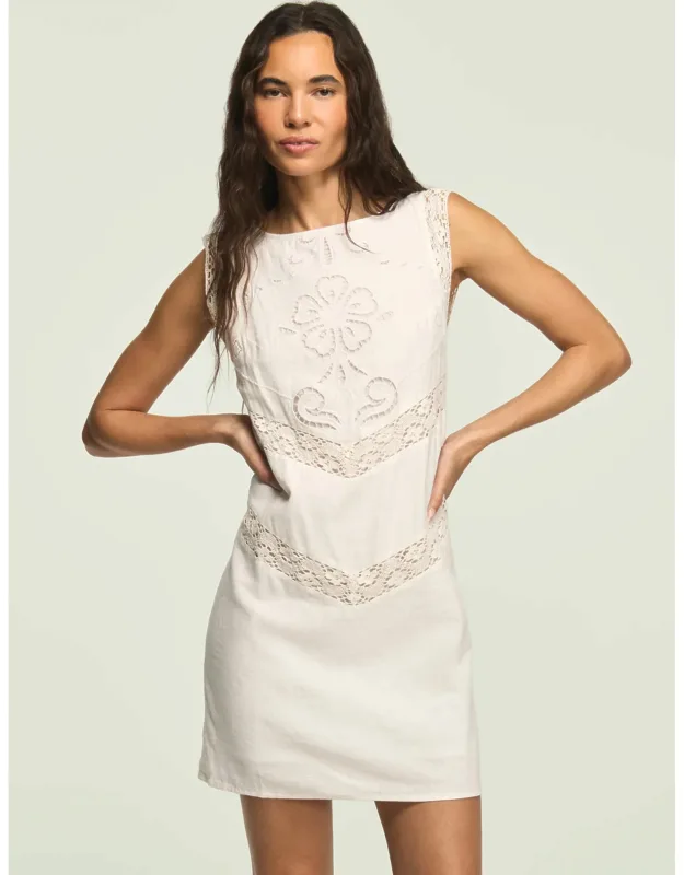 Schiffli Shift Dress