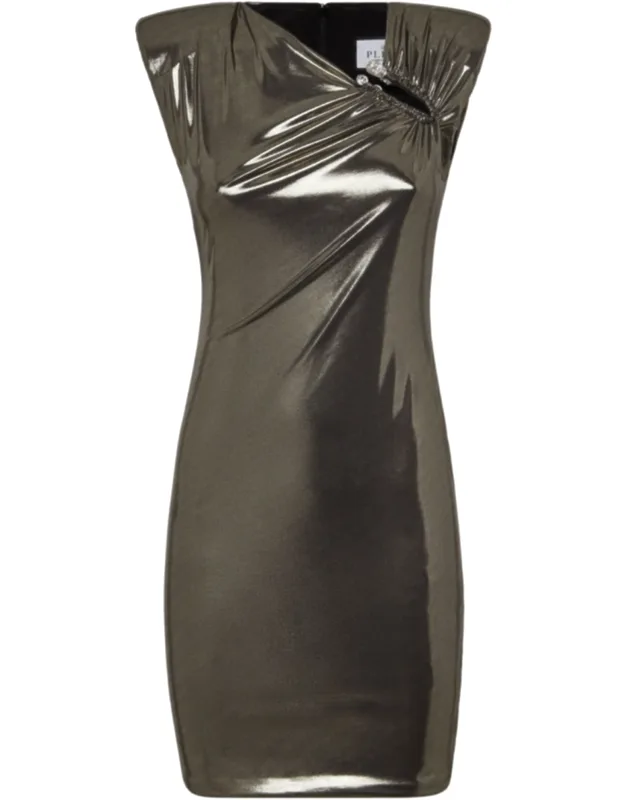 Padded Shoulder Mini Dress