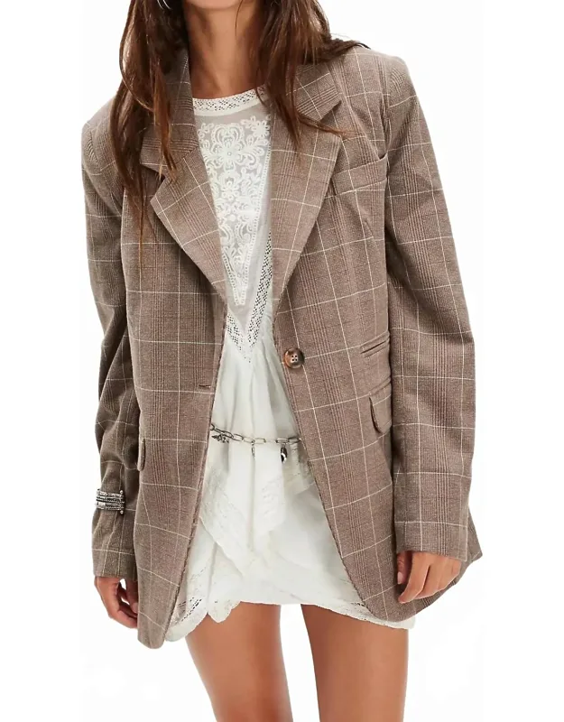 Paper Cut Pinstripe Blazer