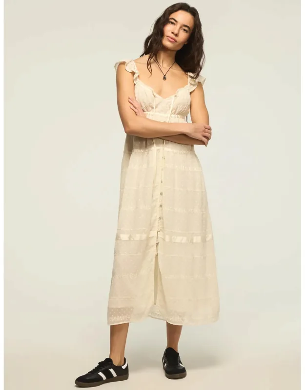 Easy Tiered Button Through Maxi Dress