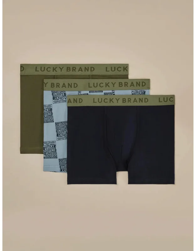 3 Pack Stretch Boxer Briefs With Ultra Soft Fabric And Elastic Waist
