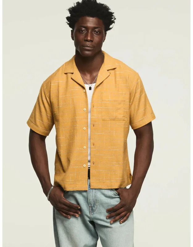 Cropped Camp Collar Shirt