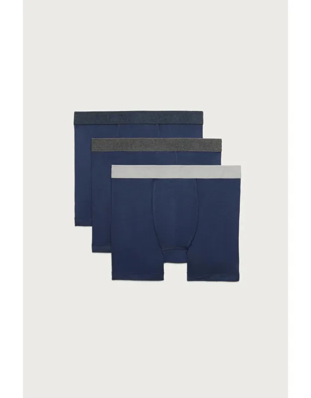 3 Pack Cotton Viscose Boxer Briefs