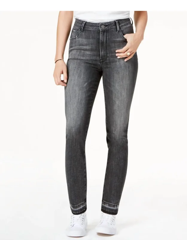 Audrey High Rise Slim Straight Leg Jeans