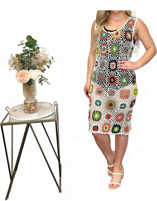 Reversible Crochet Cover Up Dress