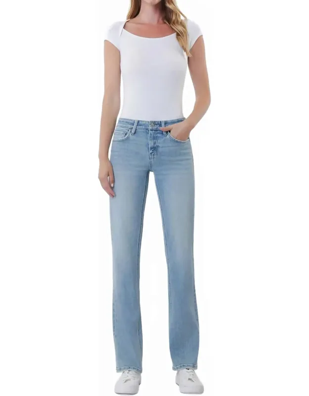 Low Rise Straight Leg Denim Jeans