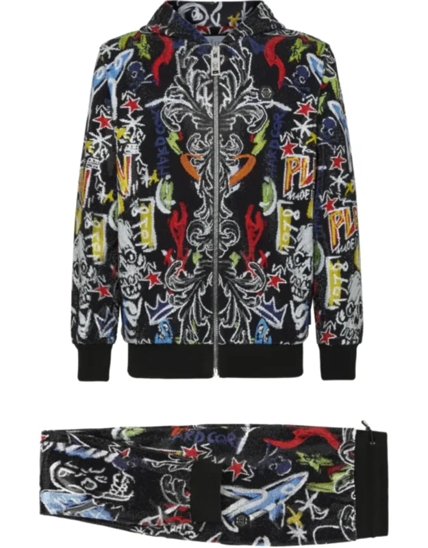 Jogging Tracksuit: Hoodie And Trousers With Crystals
