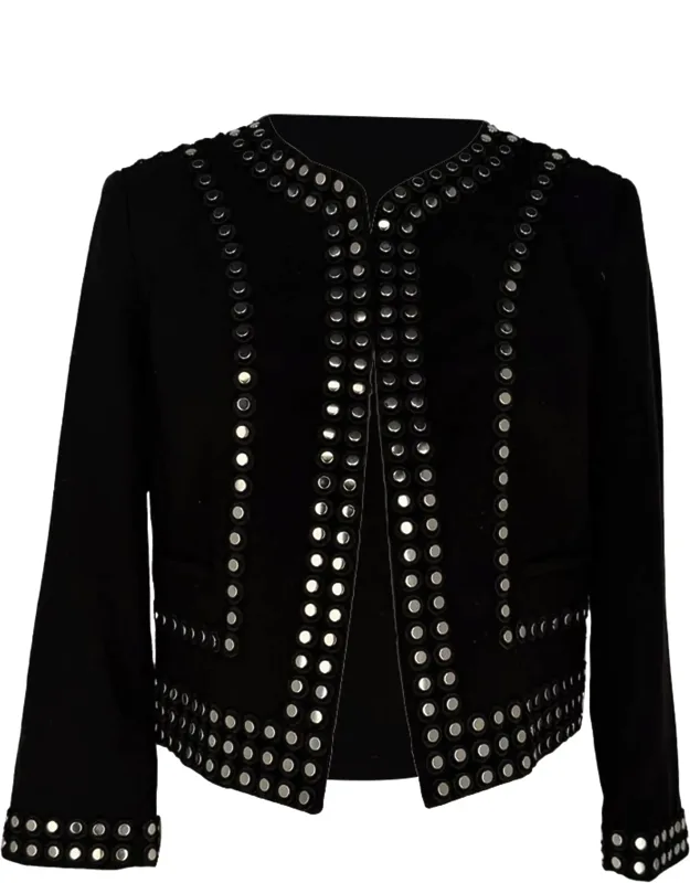 Studded Open Blazer