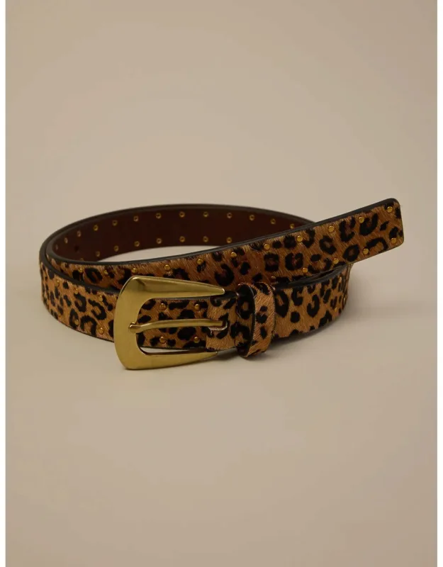 Leopard Haircalf Belt