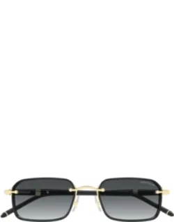 Gold Linea Meisterstück Rimless Rectangular Sunglass