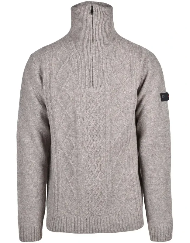 High Neck Zip Sweater