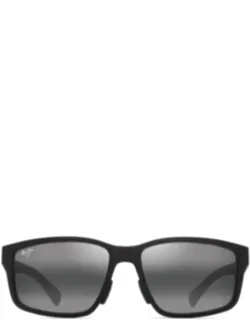 Matte Black Rectangular Sunglasses