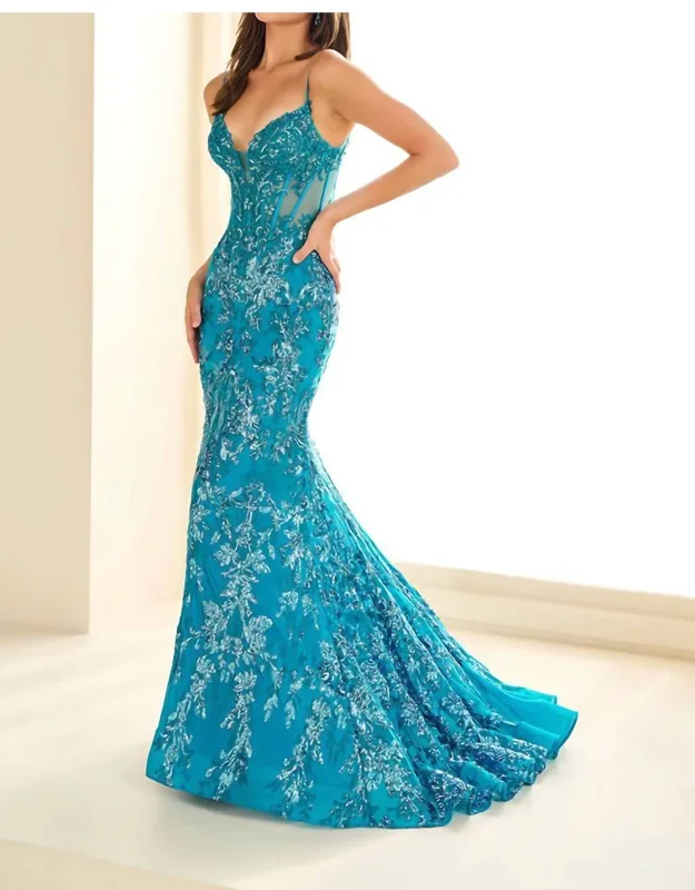 Lace Long Mermaid Evening Dress