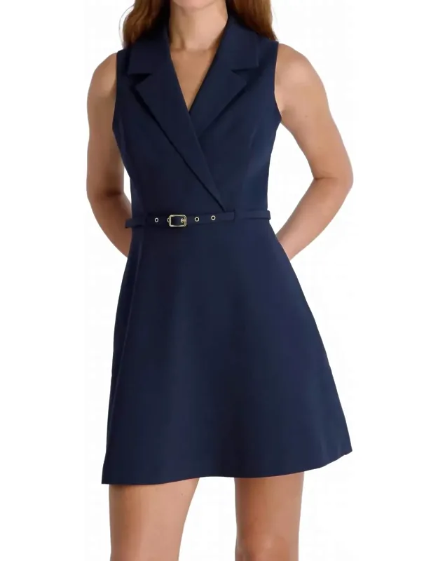 Twill Belted Mini Dress