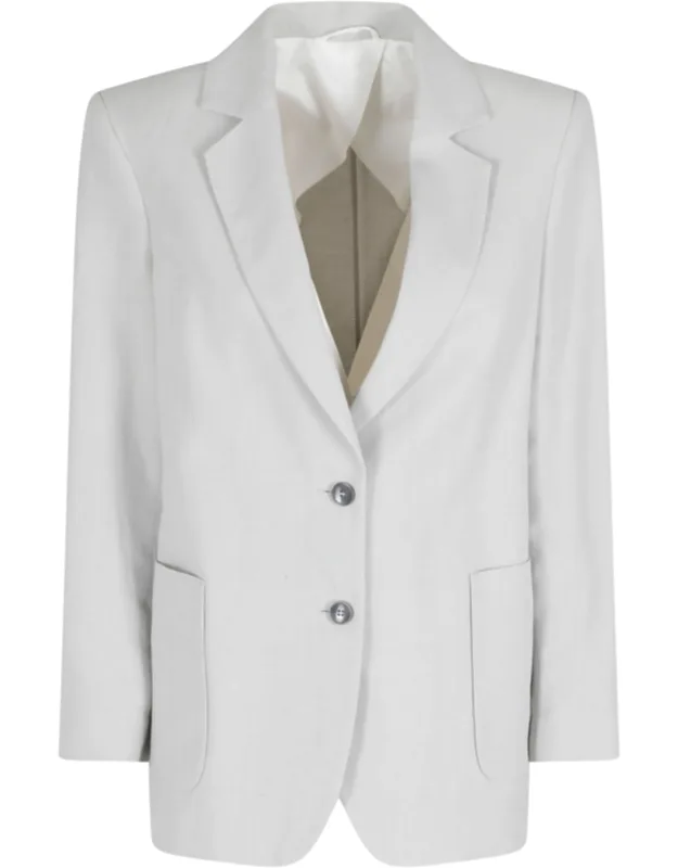 Single-breasted Lapel Viscose-blend Blazer