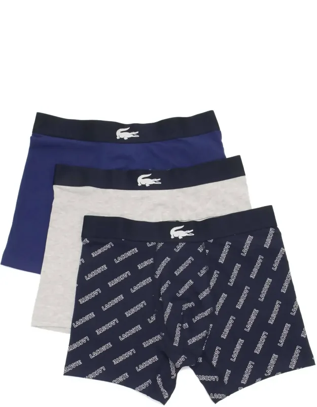 3 Pack Cotton Stretch Print Boxer Briefs