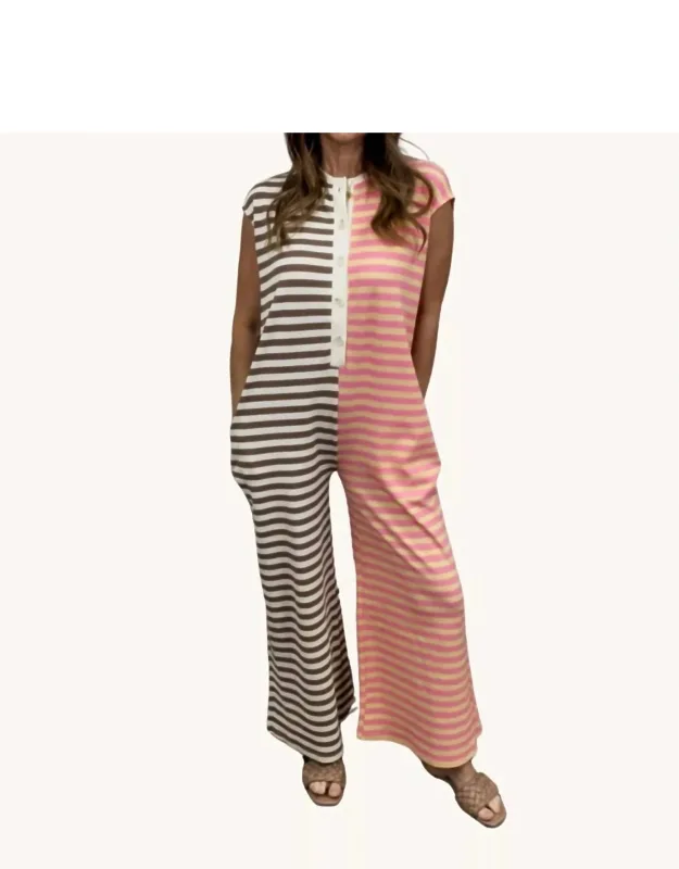 Daisy Striped Jumpsuit