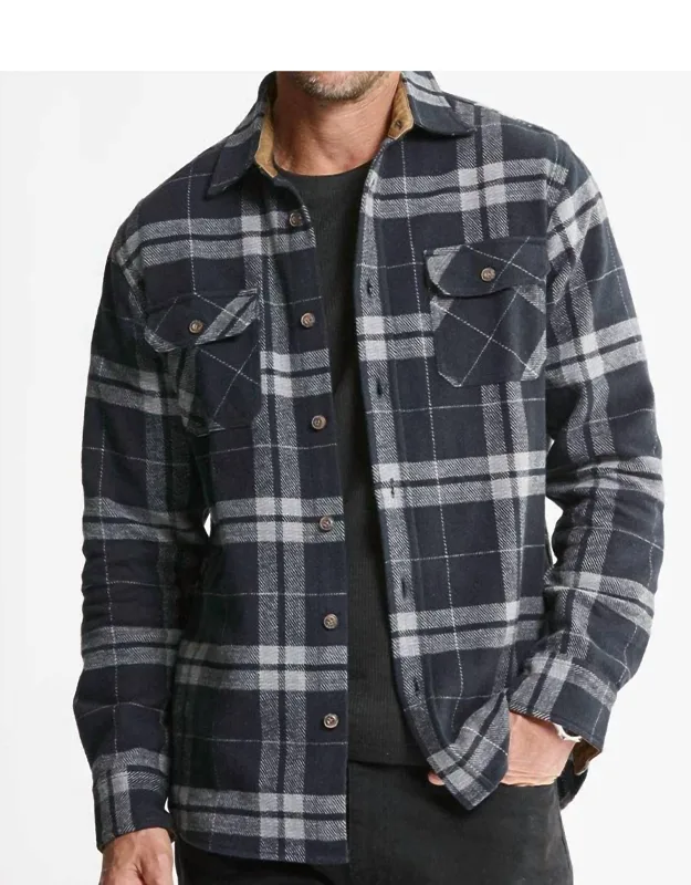 Flannel Shirt And Thermal Crewneck Set
