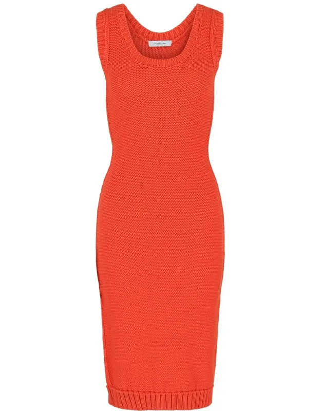 Sleeveless Midi Ribbed Dress
