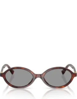 Havana Mahogany Acetate Oval Sunglasses