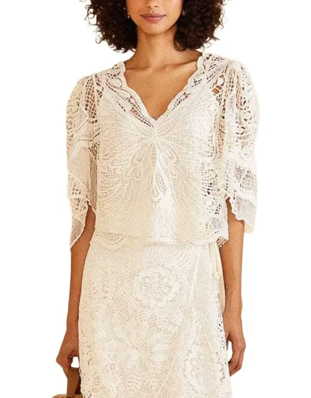 Off-white Butterfly Guipure Blouse