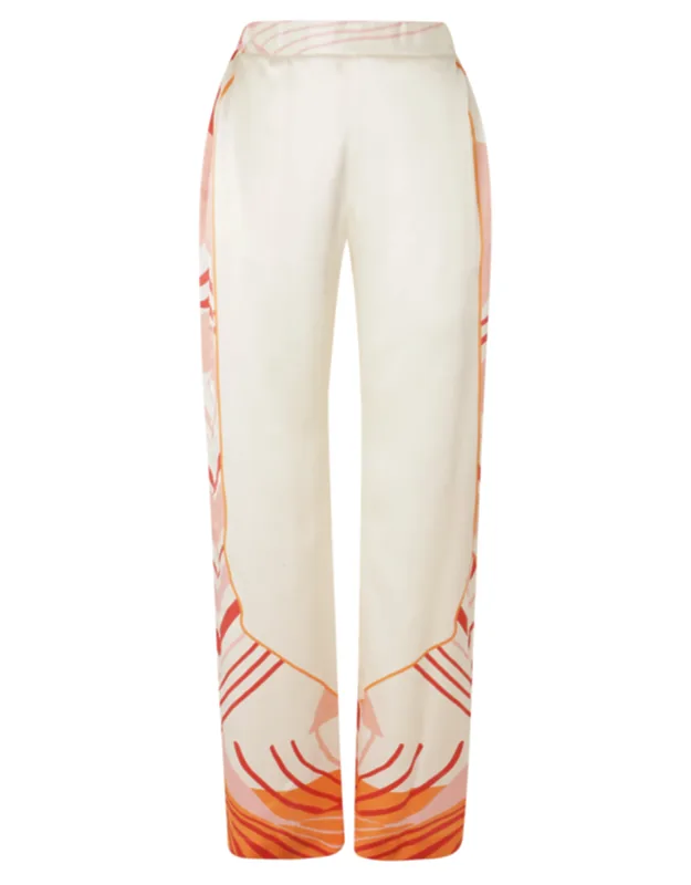 Sofia Printed Silk Wide-leg Pants
