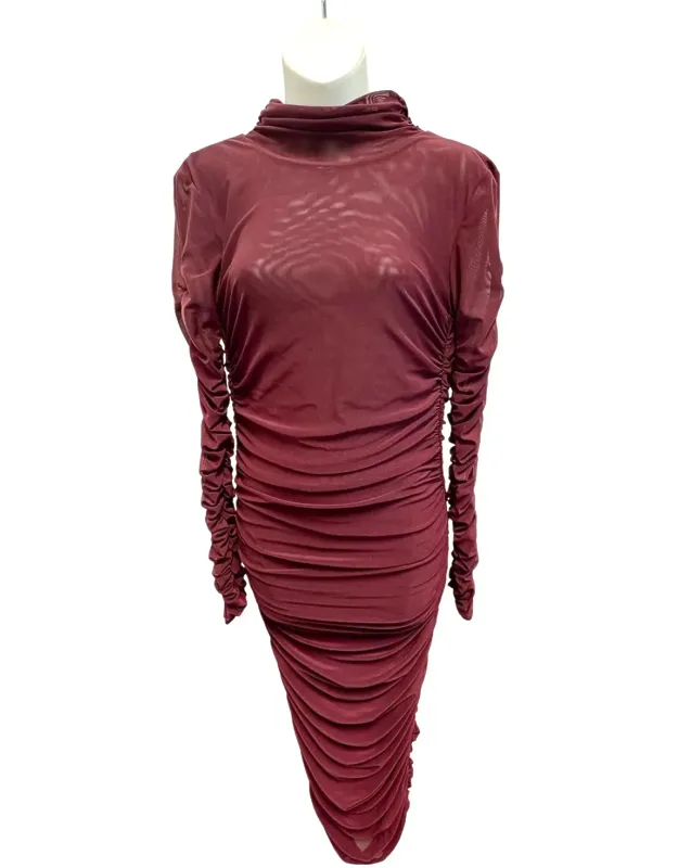 Pre-loved Ruched Long Sleeve Maxi Dress
