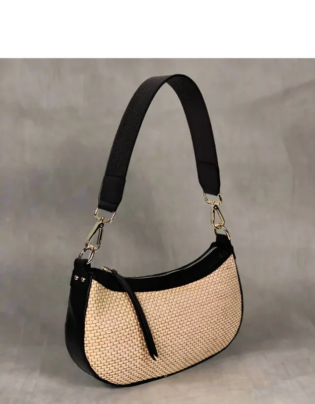 Rugiada Straw And Leather Purse Bag