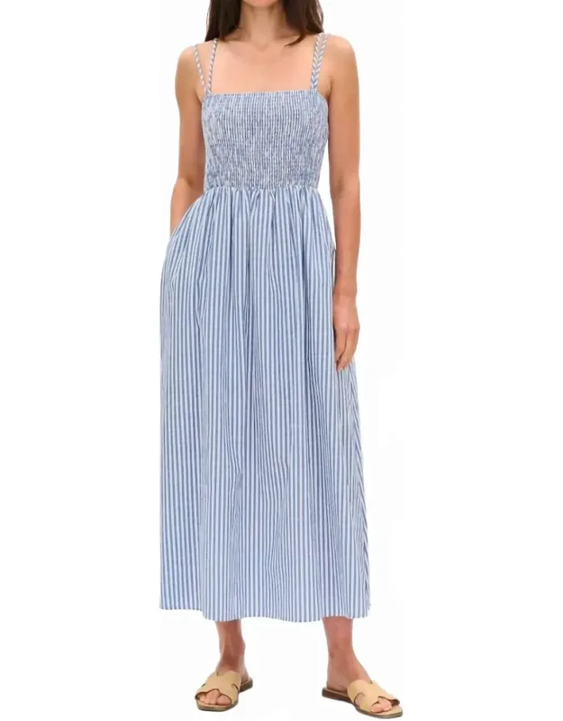 Stripe Poplin Dress