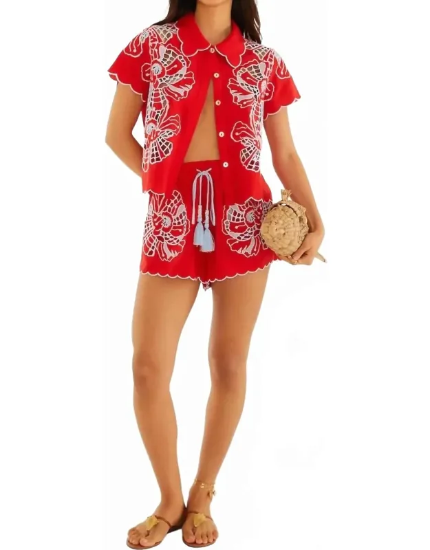 Poppy Flowers Shorts