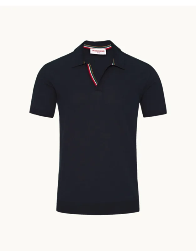 Tailored Fit Stripe Tipping Organic Cotton Polo Shirt