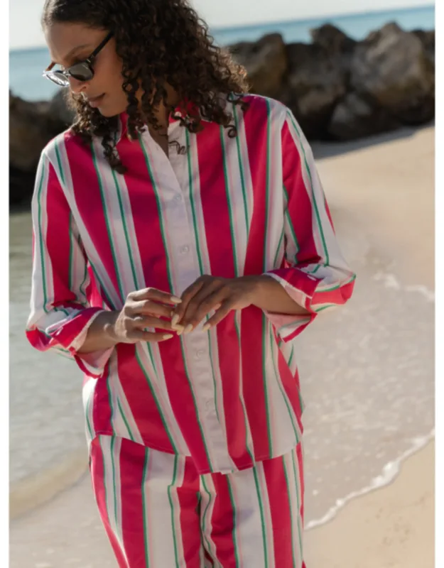 Havana Stripe Button Down Shirt