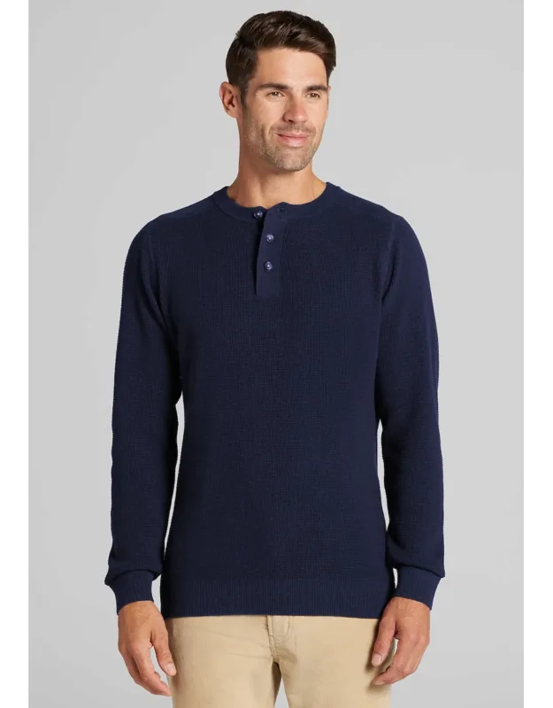 Tailored Fit Henley Sweater