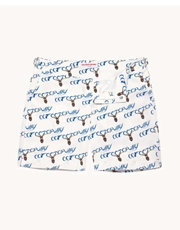 Octopussy Repeat Print Mid-length Swim Shorts