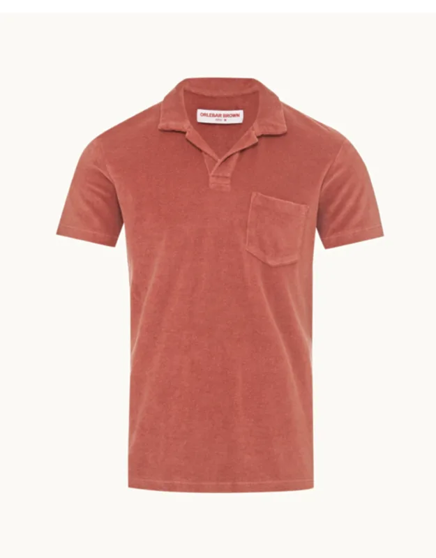 Tailored Fit Organic Cotton Towelling Resort Polo Shirt
