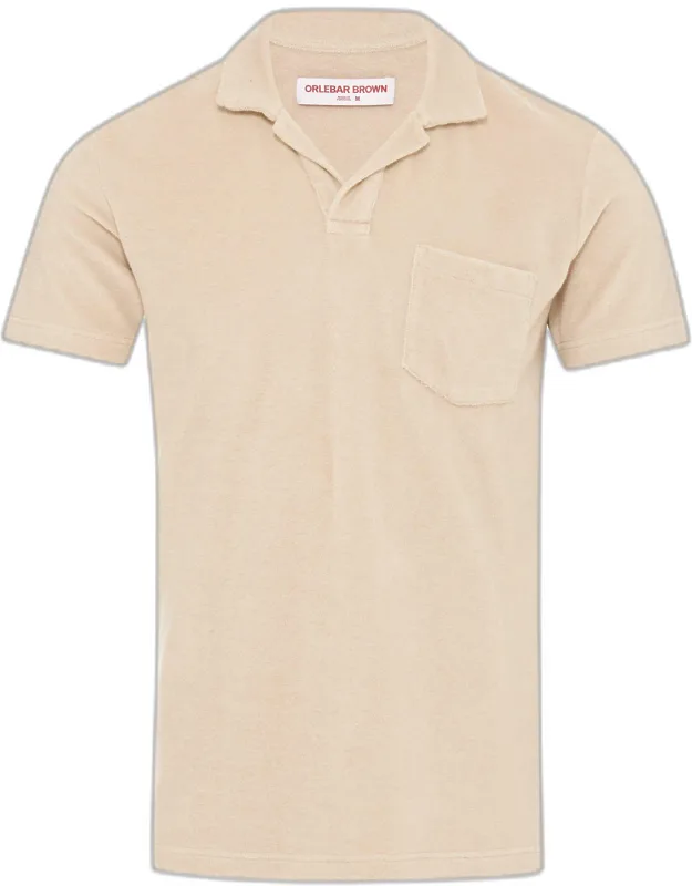 Tailored Fit Organic Cotton Towelling Resort Polo Shirt