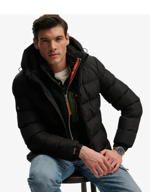 Superdry Hooded Sports Puffer Jacket With Bungee Cord Hood And Zip Fastening