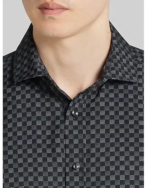 Modern Fit 4-way Stretch Tonal Check Button Up Shirt