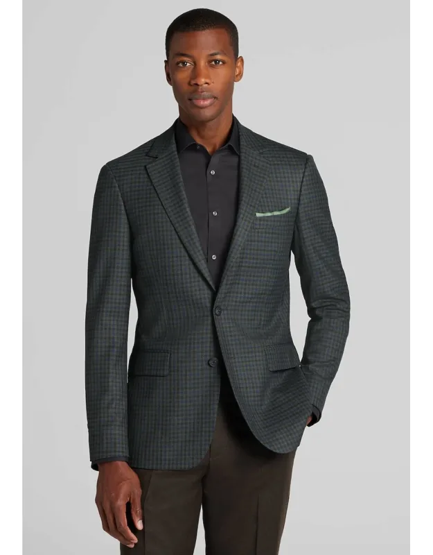 Traveler Coolmotion Tailored Fit Plaid Sportcoat