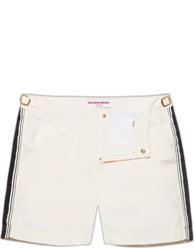 Mid-length Border Tape Swim Shorts