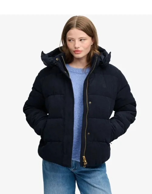 Premium Hooded Cord Puffer Jacket