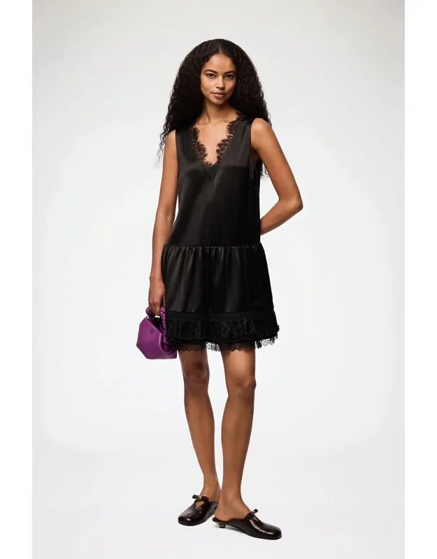 Lace Satin Dress