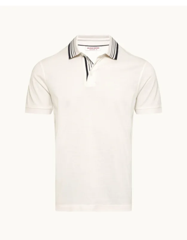 Classic Fit Border Stripe Polo Shirt