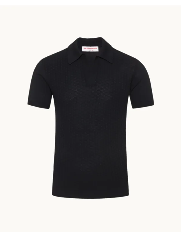 Night Iris Tailored Fit Tile Silk-cotton Polo Shirt