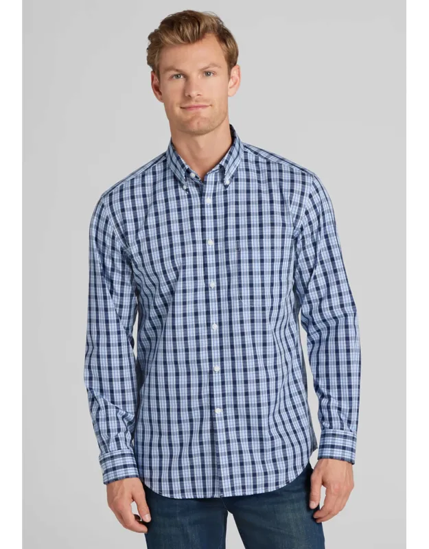 Tailored Fit Plaid Button Up Shirt
