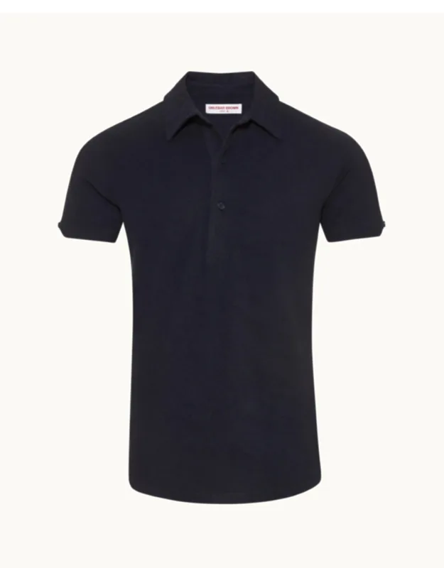 Night Iris Tailored Fit Organic Cotton Towelling Polo Shirt