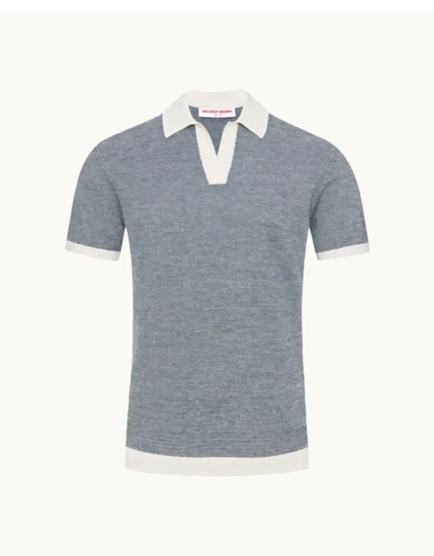 Contrast Cotton-merino Polo Shirt