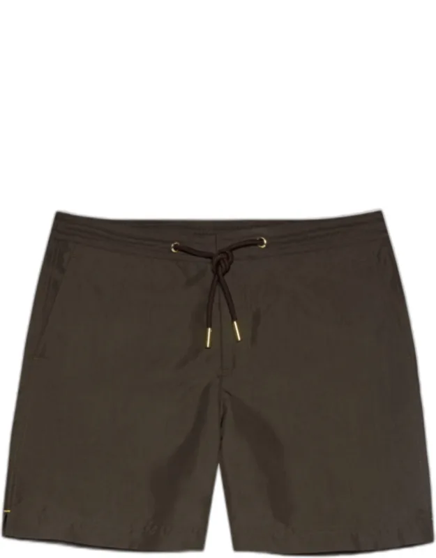 Mid-length Drawcord Swim Shorts